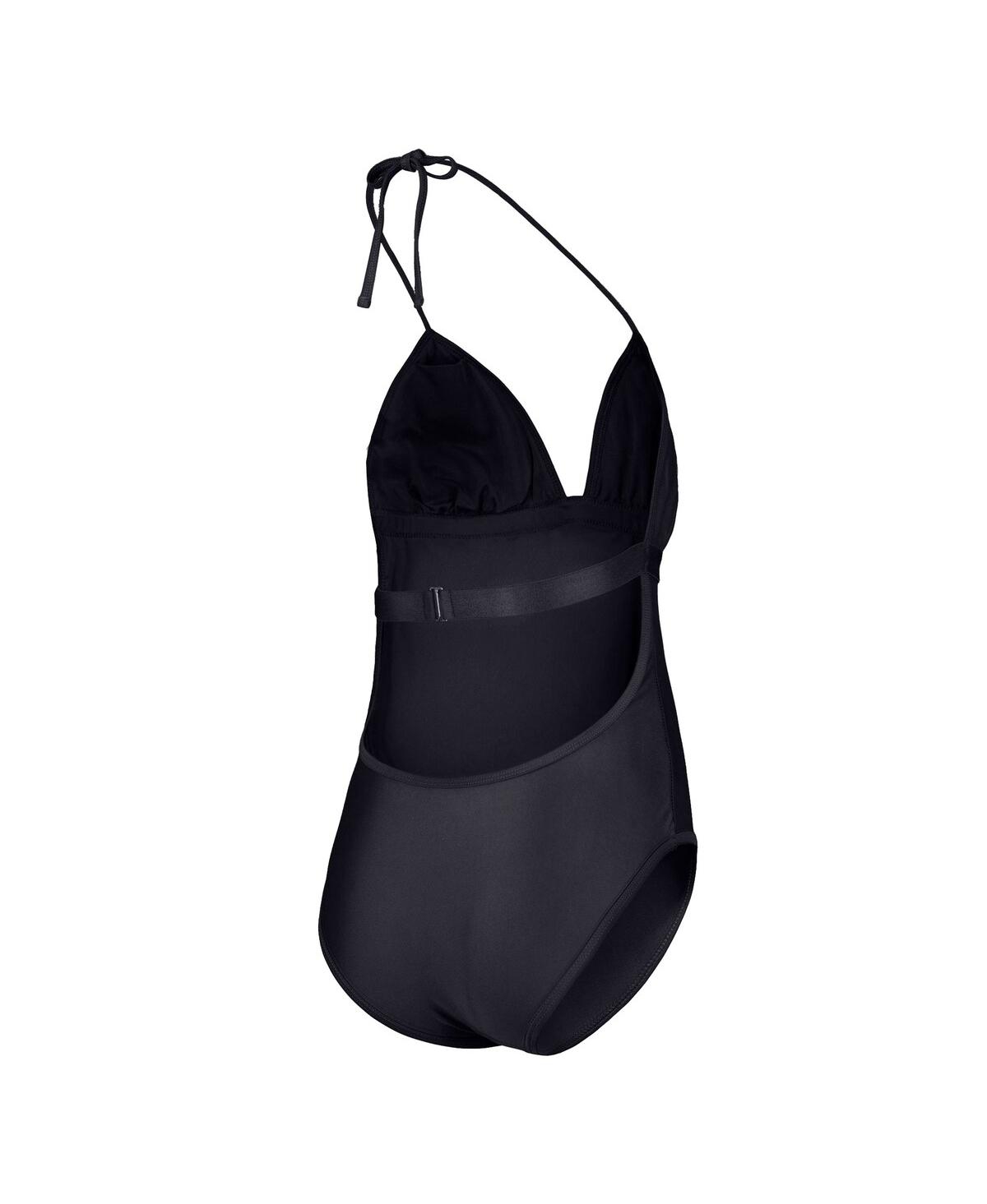 Shop G-iii 4her By Carl Banks Women's  Black Las Vegas Raiders Full Count One-piece Swimsuit
