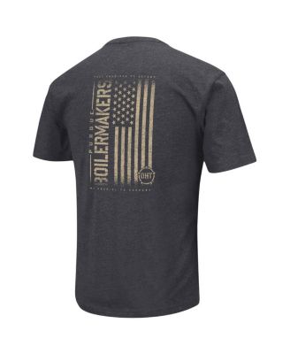 Men's Heather Black Purdue Boilermakers Big and Tall OHT Military-Inspired Appreciation Playbook T-shirt