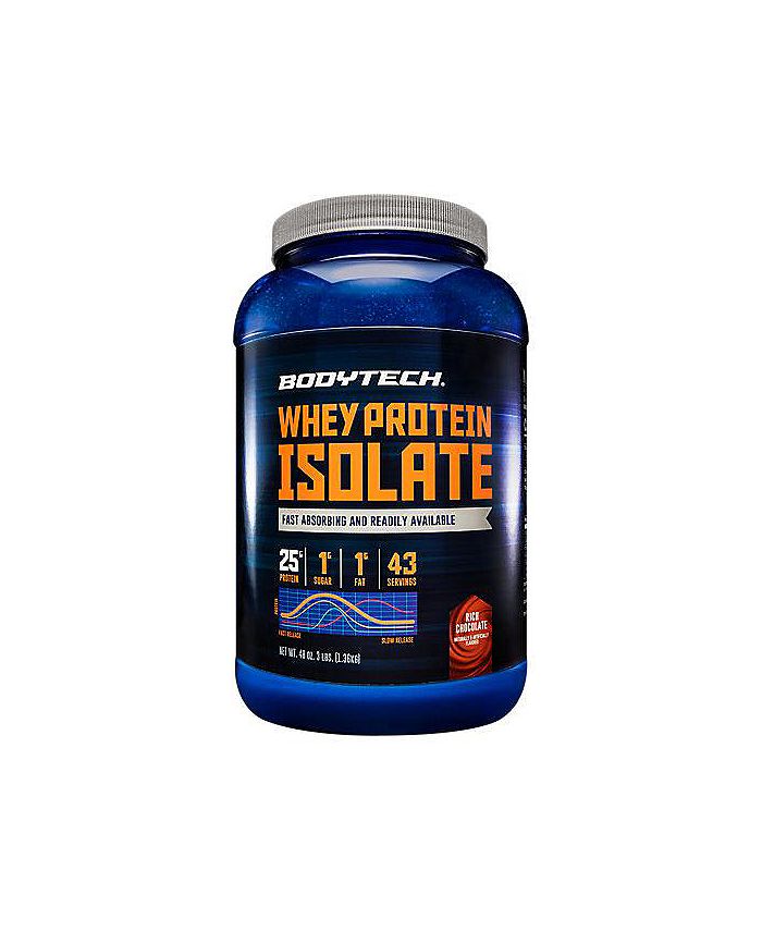 BodyTech Whey Protein Isolate Powder Rich Chocolate (3 lbs./43