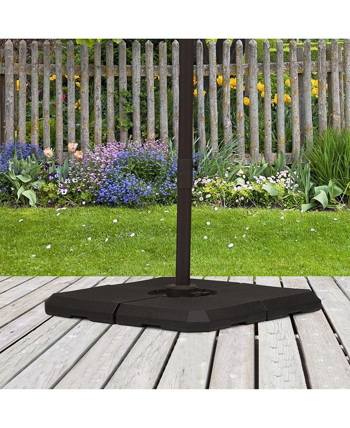 Outsunny 4Piece Patio Umbrella Base, Outdoor Cantilever Offset