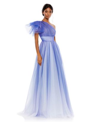 Mac Duggal◆ Ombre Tulle Ball Gown チュール ロングドレス Purple Sleeveless Ombre Tulle Ball Gown - Mac Duggal