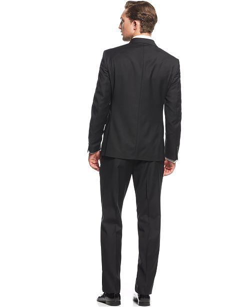 Ryan Seacrest Distinction Black Peak Lapel Modern Fit Tuxedo Separates ...