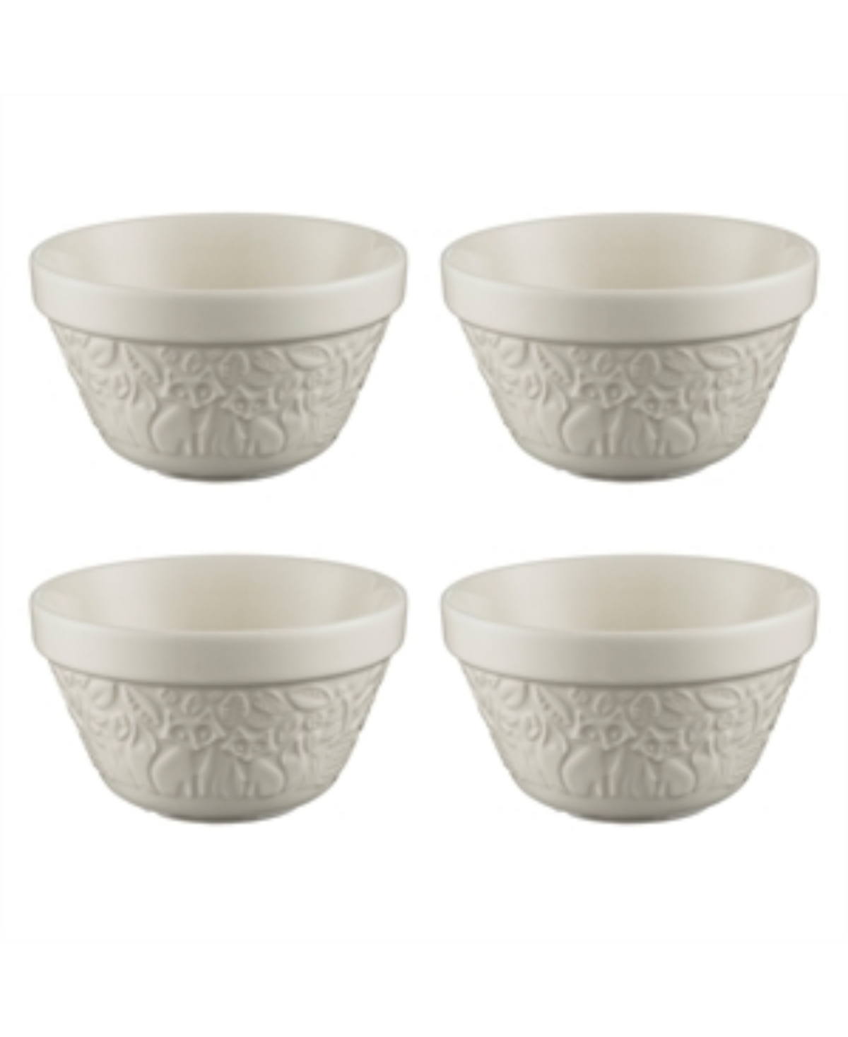 Mason Cash In The Forest All Purpose Bowl, Set Of 4 In Cream