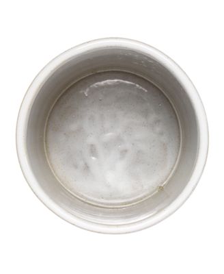 Drift Lines Textured Ribbed Ceramic Wastebasket