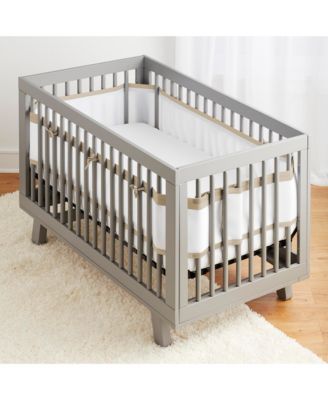 Halo Dream Inc Breathable Mesh Liner for Full-Size Cribs Deluxe 4mm Mesh Size 4FS Covers 3 or 4 Sides - Natural 55$