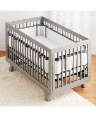 Halo Dream Inc Breathable Mesh Liner for Full-Size Cribs Deluxe 4mm Mesh Size 4FS Covers 3 or 4 Sides - Charcoal 55$