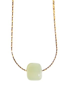 seree Beetle - Green bead jade necklace - Lightpastel green 68$