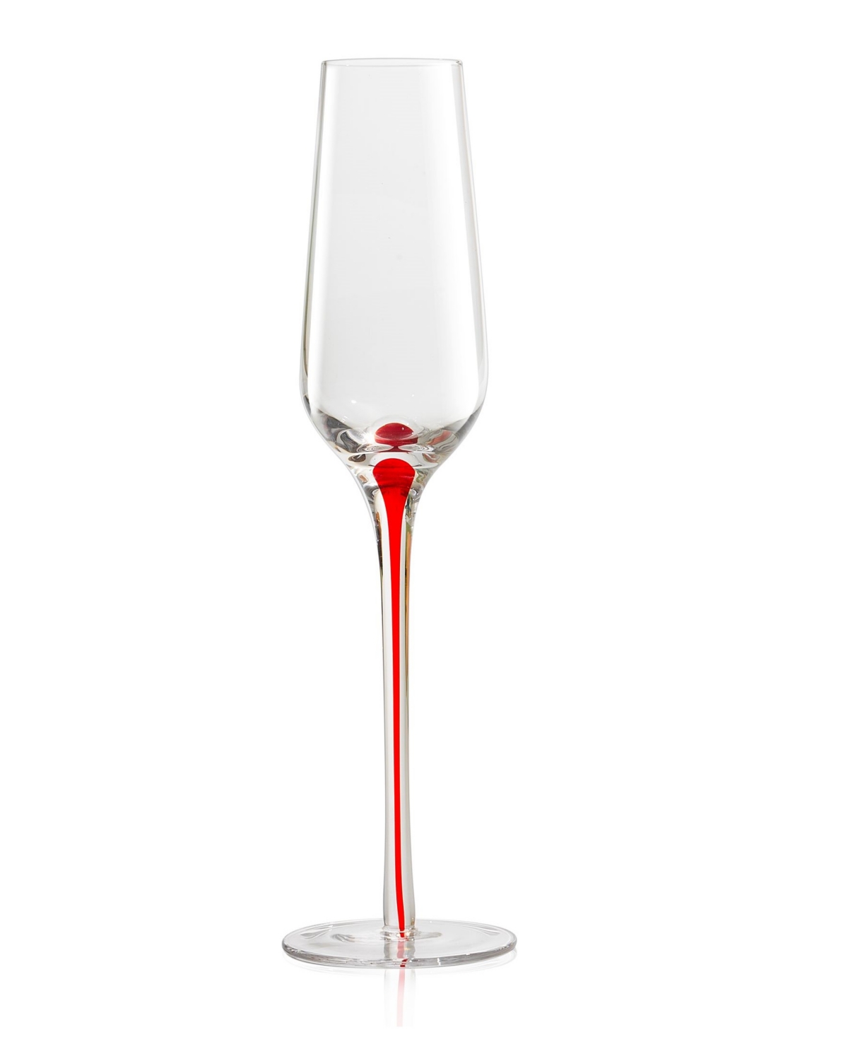 Qualia Glass Tempest Flutes, Set Of 4 - Red