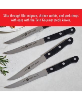 TWIN Gourmet Steak Knives, Triple Riveted Set of 4