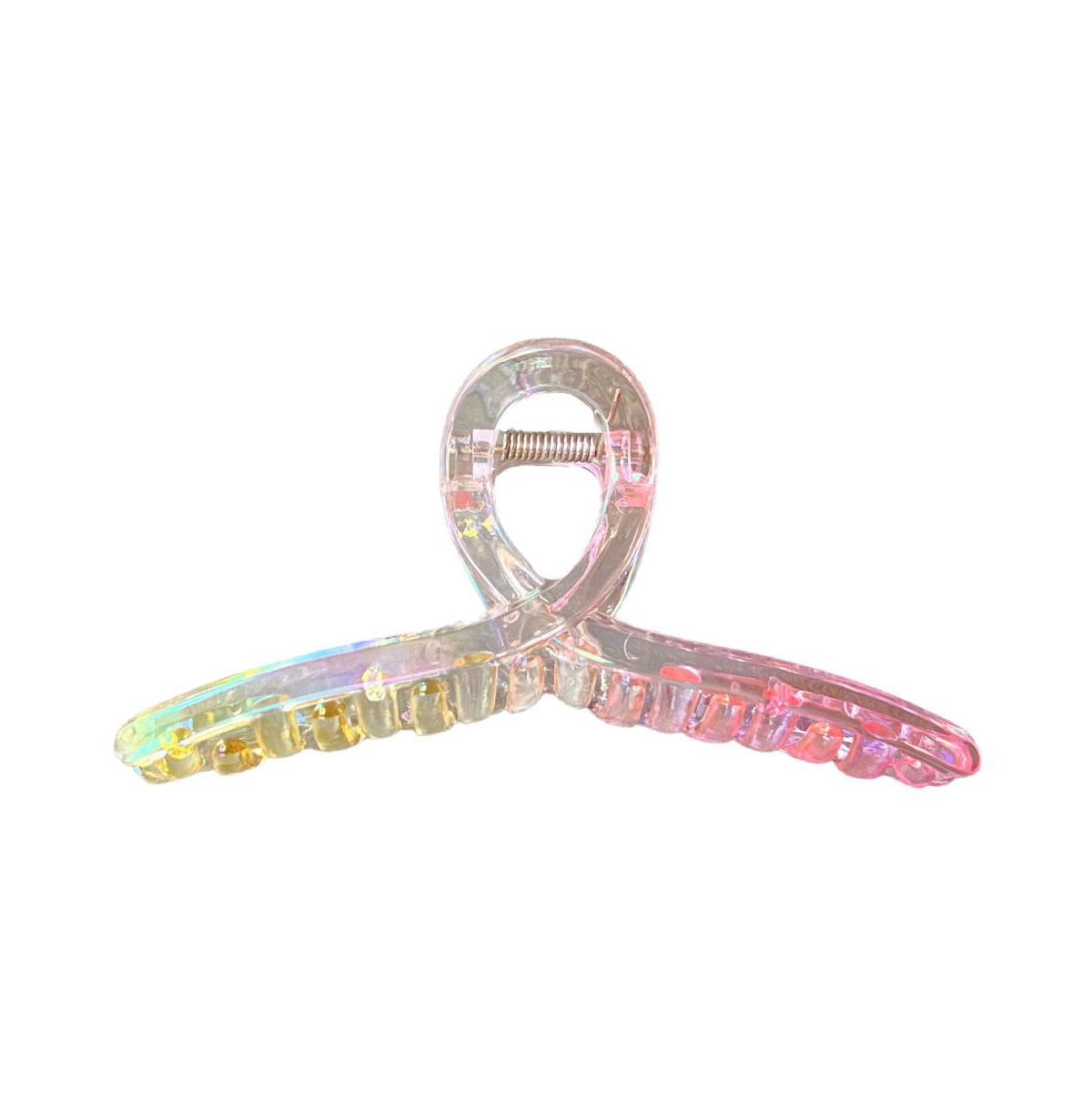 Looped Claw Clip - Pink + Yellow - Multi