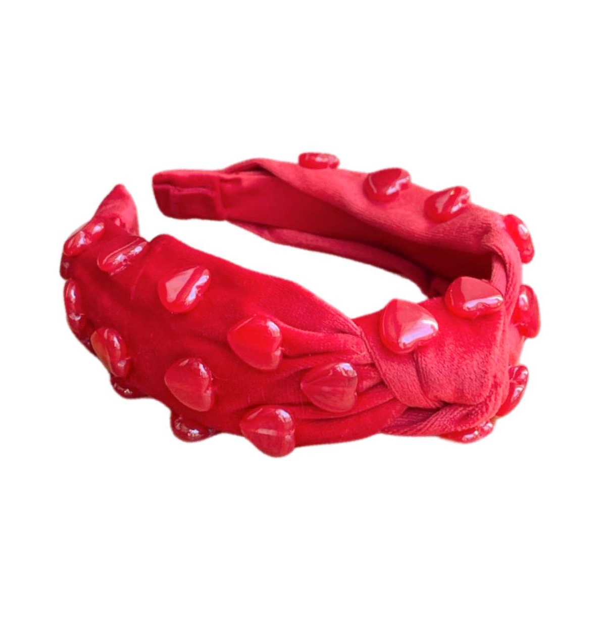 Women's Stone Quartz Traditional Knot Headband - Red - Red