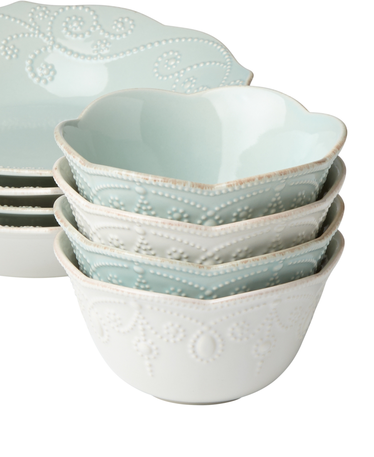 Lenox French Perle Fruit Bowls, Set Of 4 In White