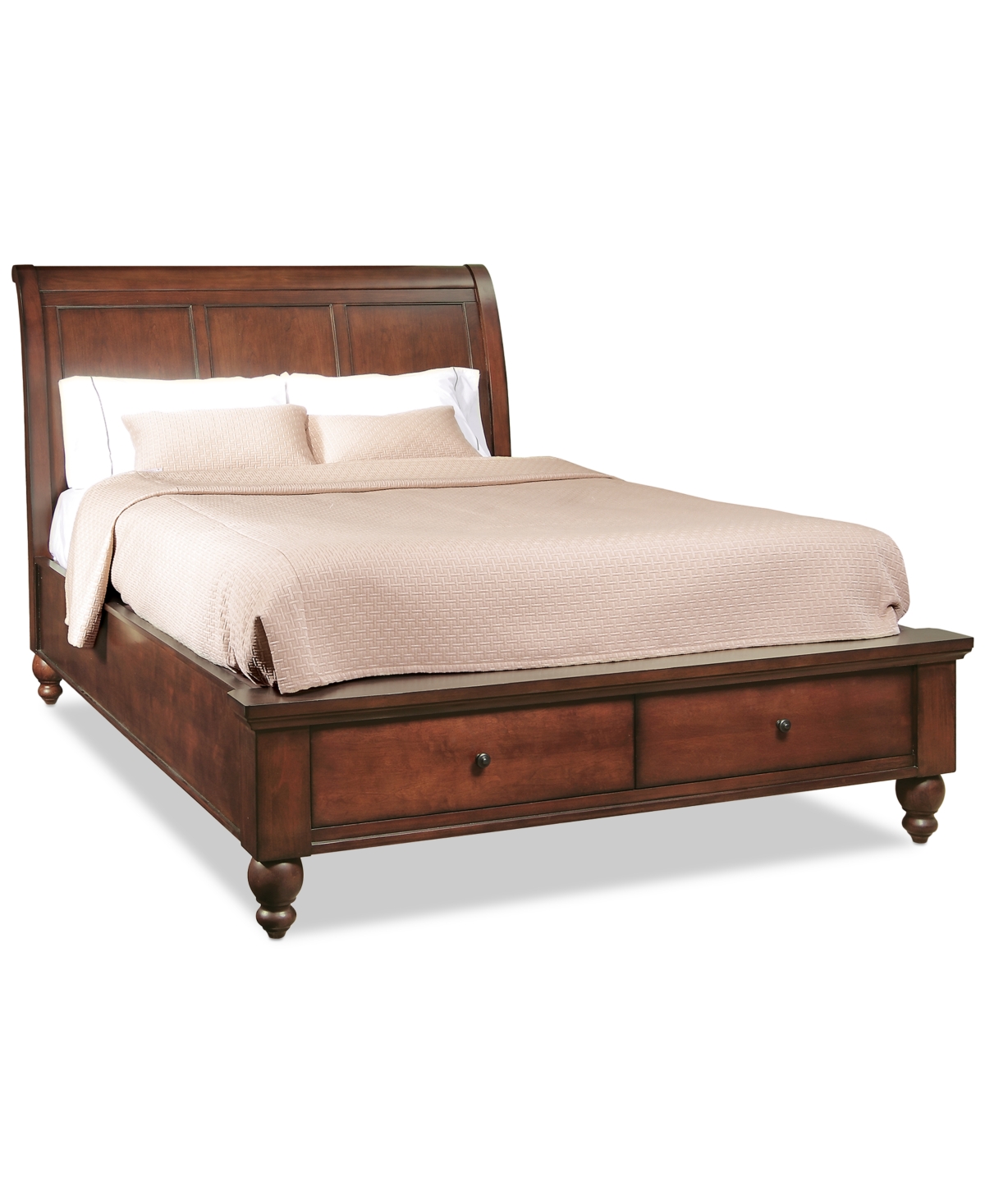 Aspenhome Cambridge King Sleigh Storage Bed In Brown