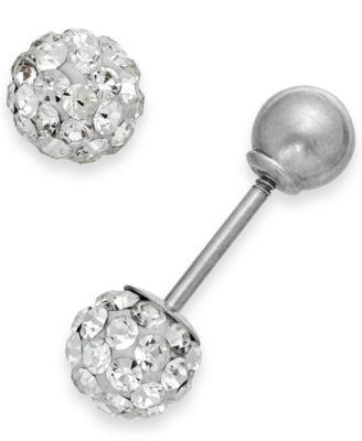 diamond ball earrings studs