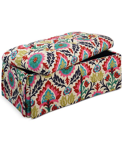 Skyline Marin Santa Maria Fabric Storage Bench, Quick Ship Furniture
