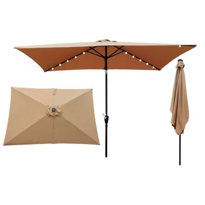Streamdale 10' x 6.5' Solar LED Patio Umbrella