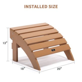 Simplie Fun Adirondack Ottoman Footstool All-Weather And Fade-Resistant ...