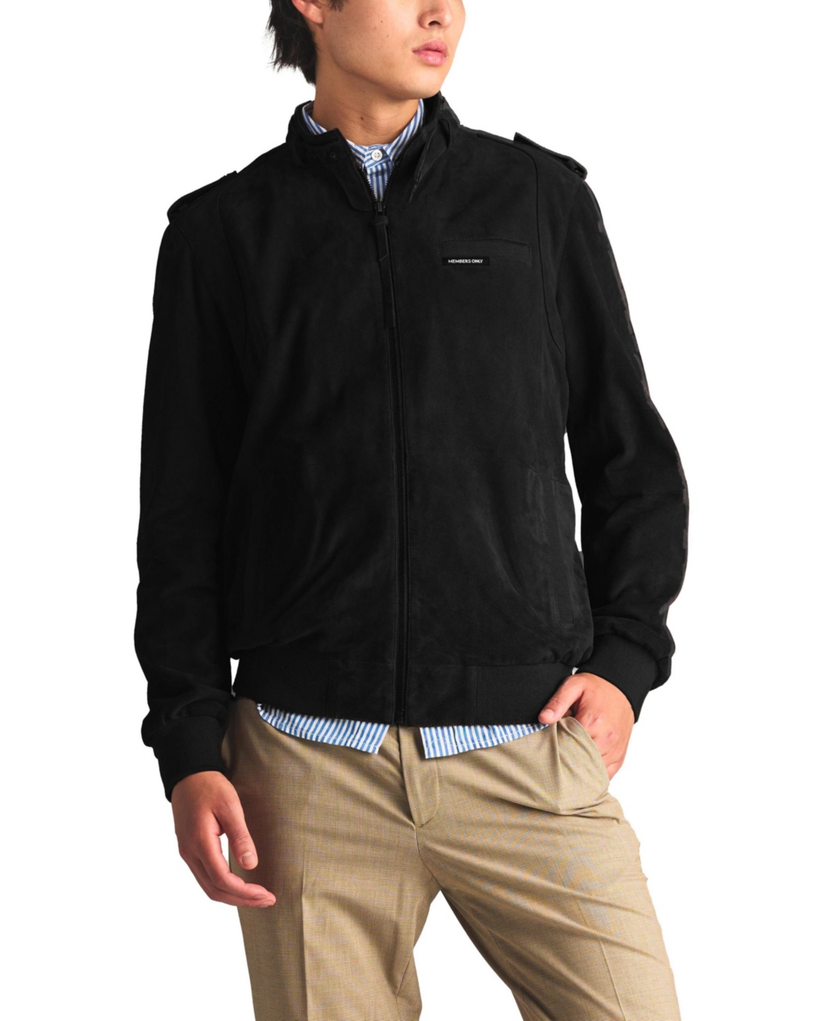 MEMBERS ONLY MEN'S SOFT SUEDE LEATHER ICONIC JACKET
