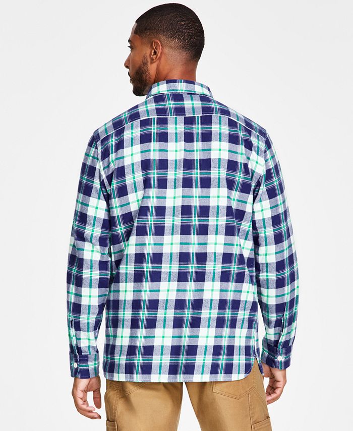 Levi's Men's Worker Relaxed-Fit Plaid Button-Down Shirt, Created for ...