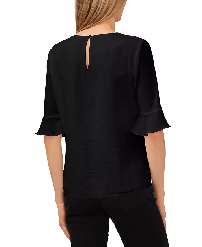 Women's Ruffled-Cuff 3/4-Sleeve Crew Neck Top - thumbnail 8