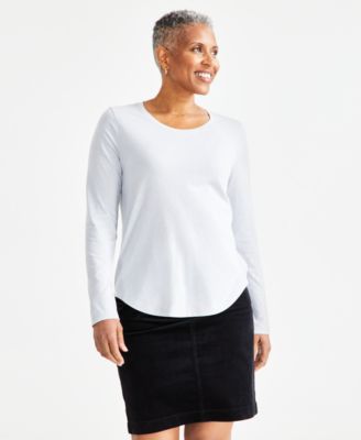 Style & Co - Women's Solid Long-Sleeve Top