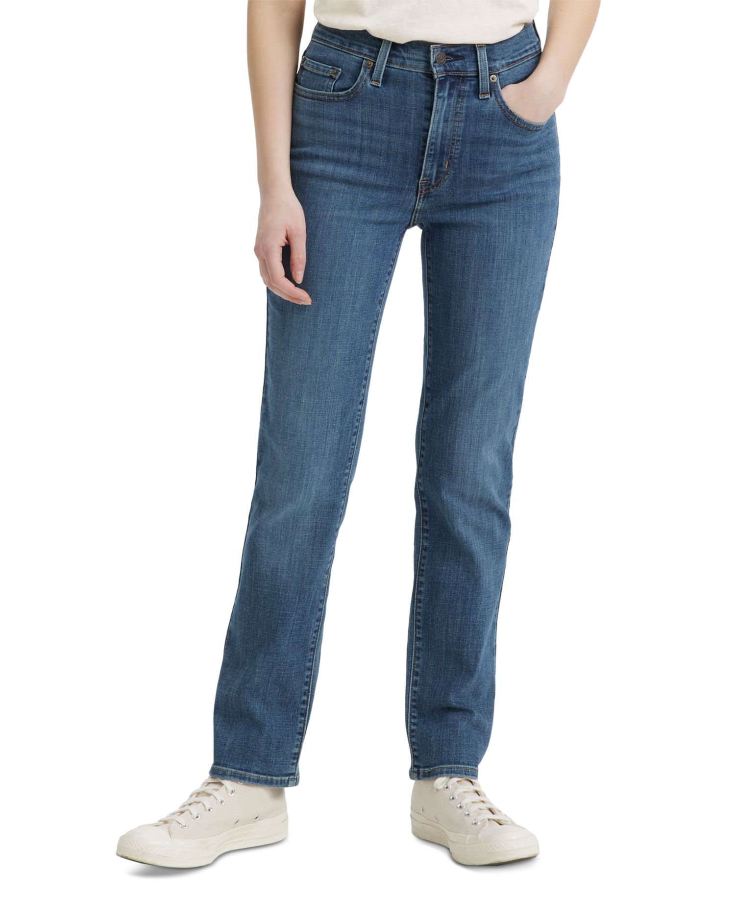 Trendy Plus Size 724 High-Rise Straight-Leg Jeans