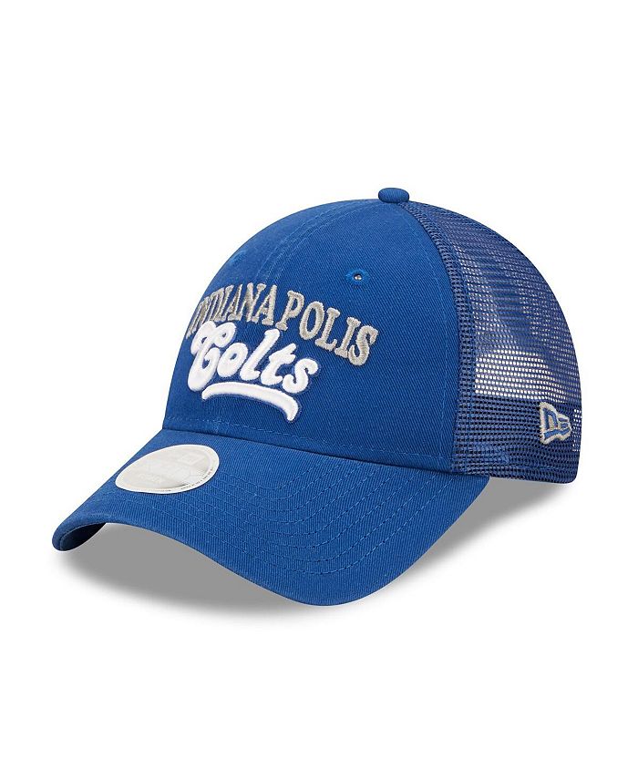 New Era Women's Royal Indianapolis Colts Team Trucker 9FORTY Snapback ...