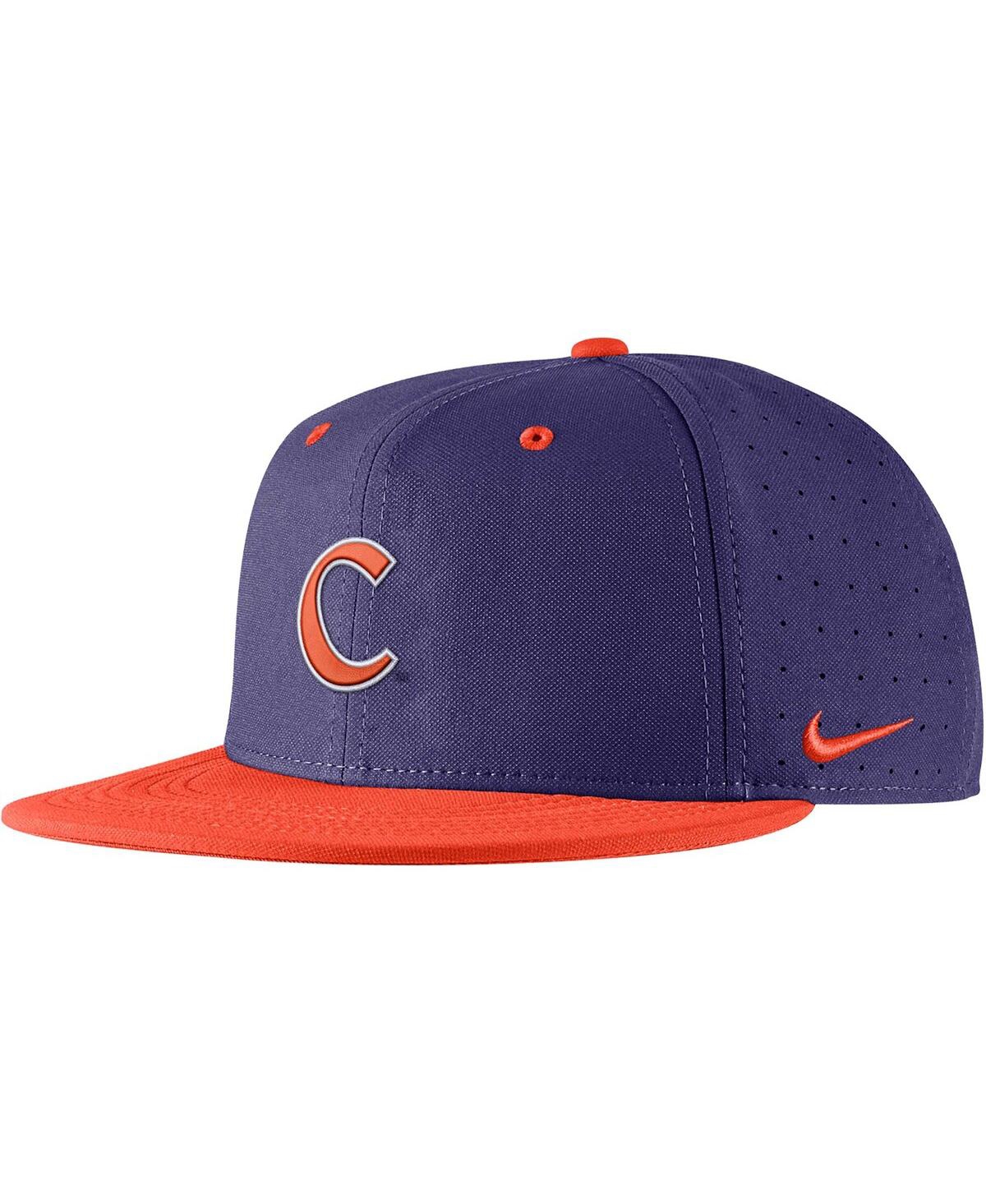 Shop Nike Men's  Purple Clemson Tigers Aero True Baseball Performance Fitted Hat