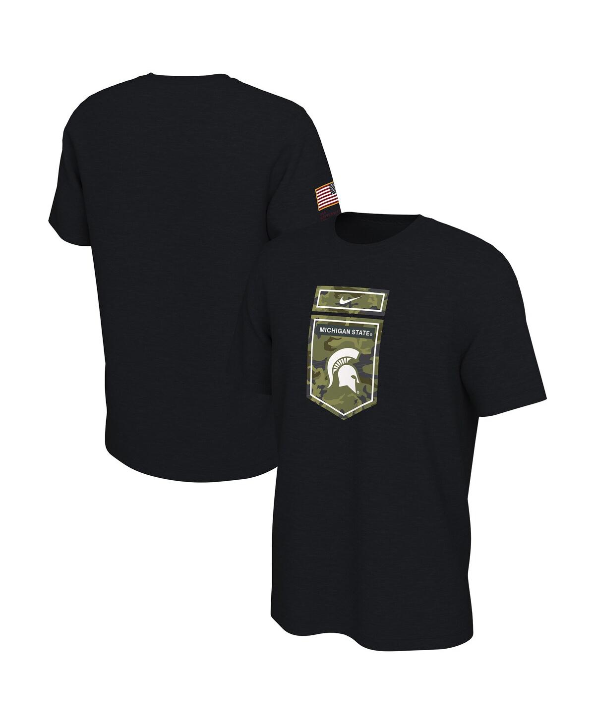 Shop Nike Men's  Black Michigan State Spartans Veterans Camo T-shirt