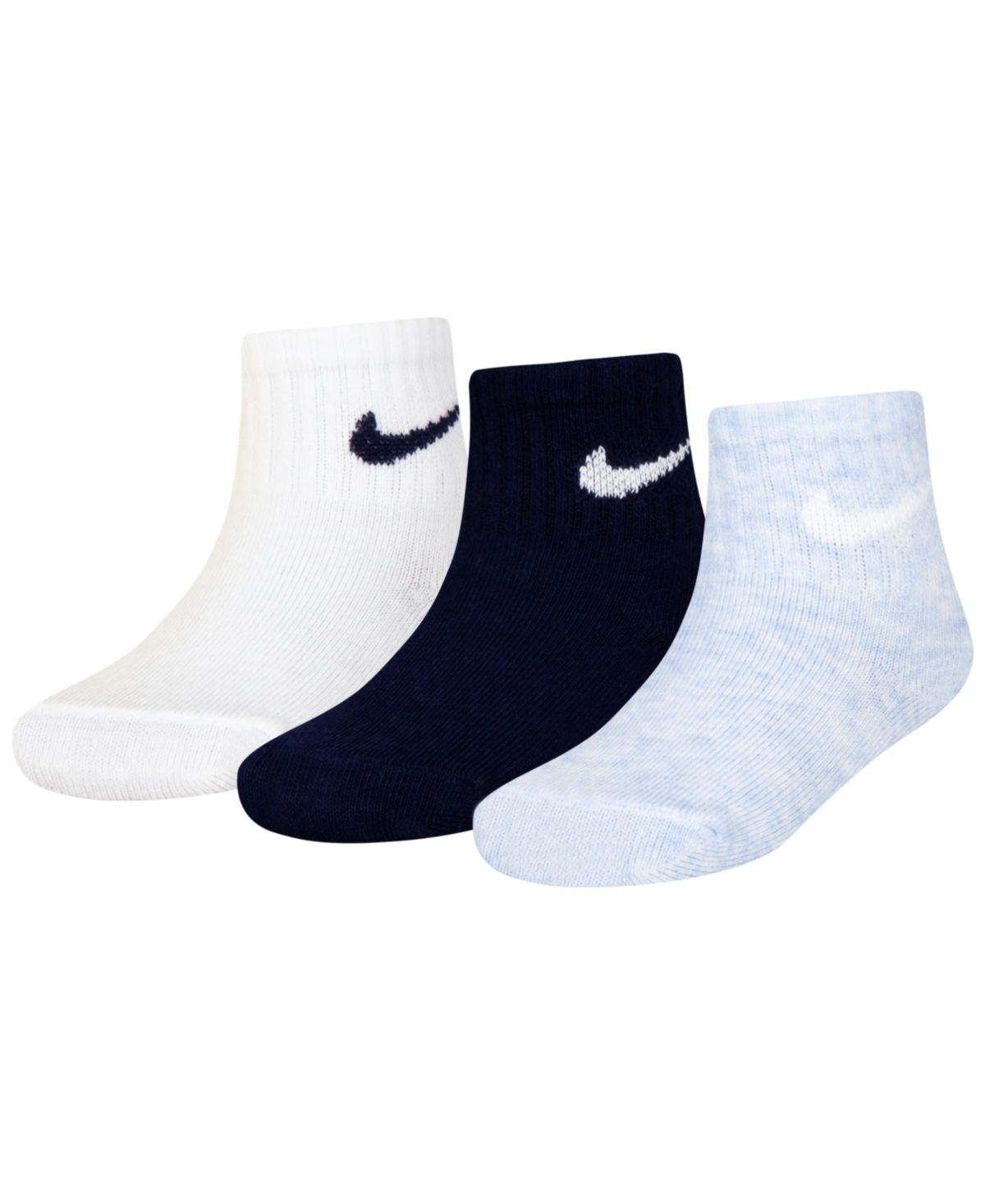 Nike Baby Boys Or Baby Girls Core Ankle Gripper Socks, Pack Of 3 In Cobalt