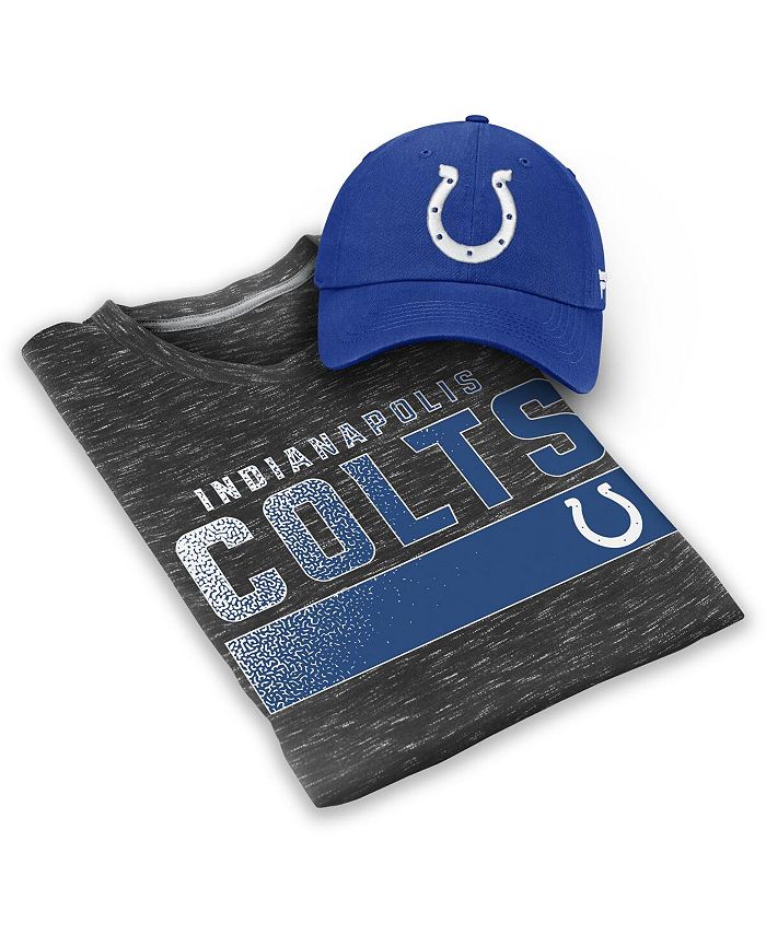 Fanatics Men's Branded Heathered Gray, Royal Indianapolis Colts Tshirt
