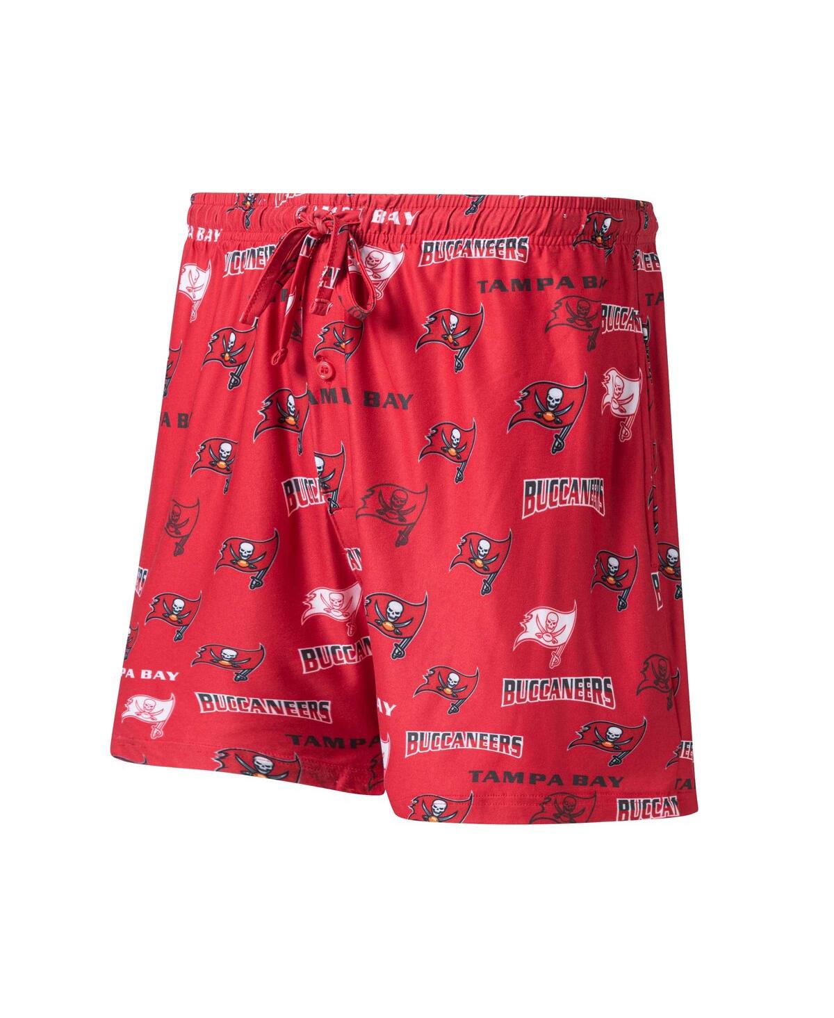 Shop Concepts Sport Men's  Red Tampa Bay Buccaneers Breakthrough Jam Allover Print Knit Shorts