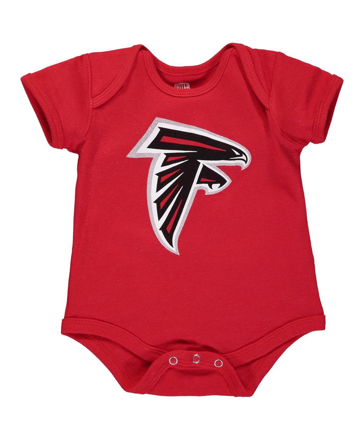 Shop Outerstuff Newborn Boys And Girls Red Atlanta Falcons Team Logo Bodysuit