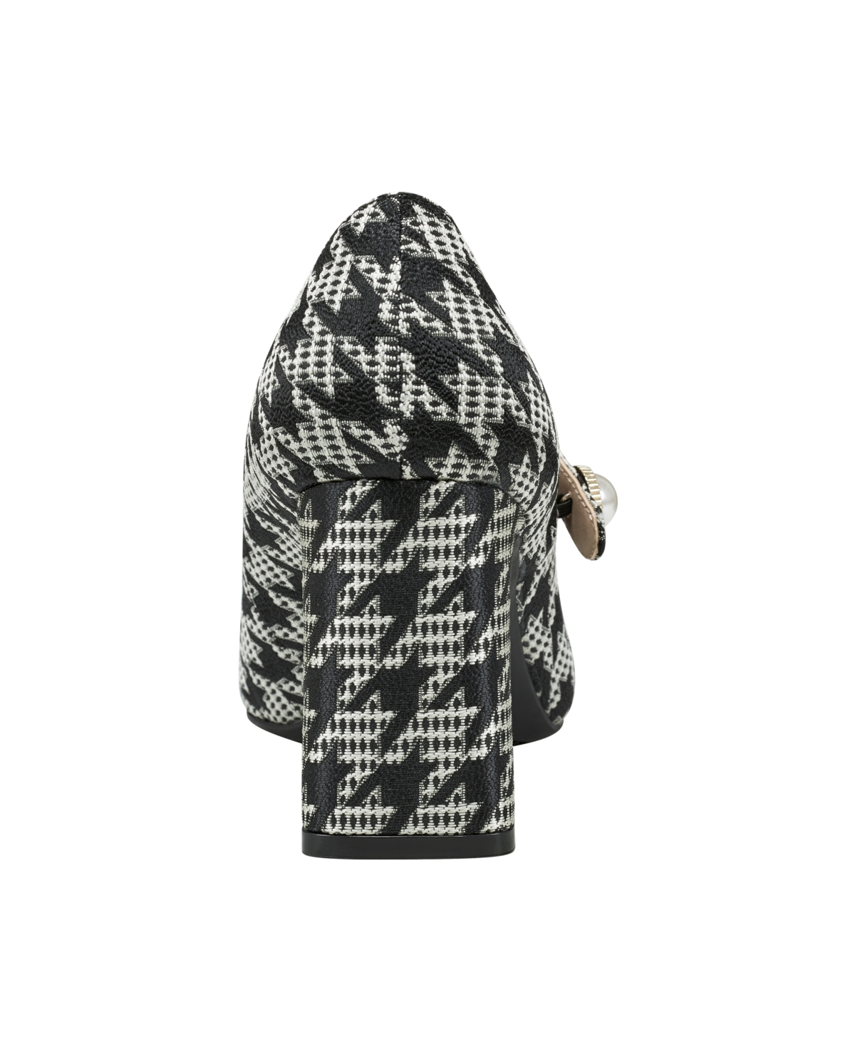 Bandolino Women's Kirsten Mary Jane Pumps - White Houndstooth - Textile