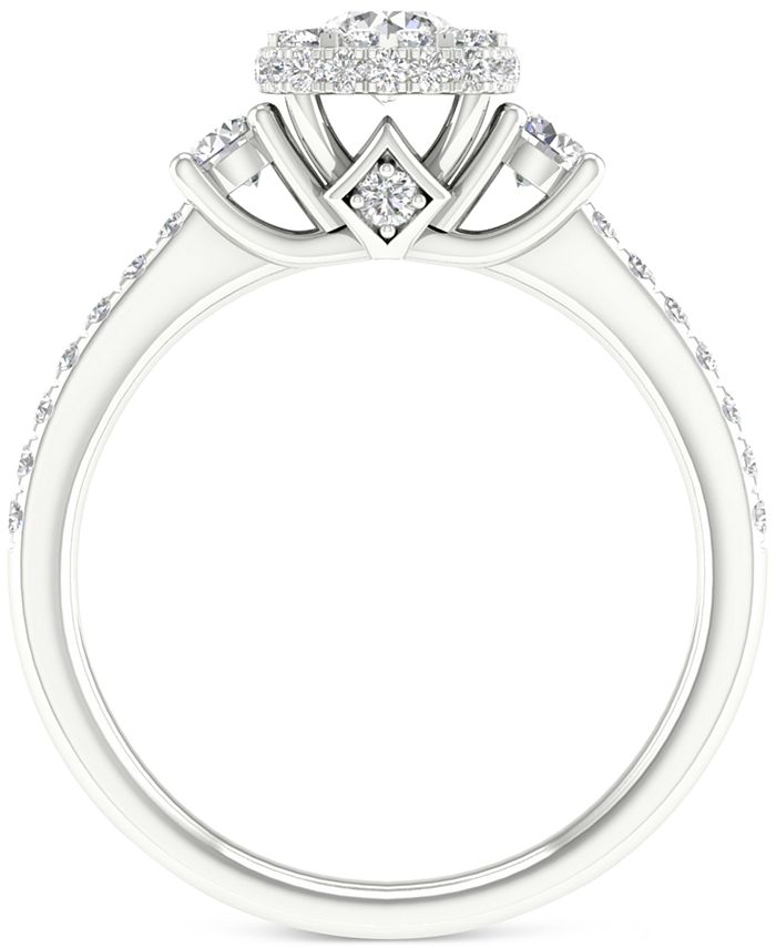Macy's Diamond Halo Engagement Ring (1 ct. t.w.) in 14k White Gold Macy's