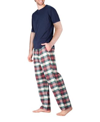 Men's Short Sleeve Flannel Pajama Set