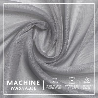 Montauk Accents 2 Piece Grommet Top Summery Sheer Voile Window Curtain Panels For Extra Long & Taller Windows