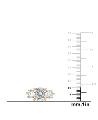 Certified Badgley Mischka Lab Grown Diamond Three Stone Engagement Ring (4 ct. t.w.) in 14k Gold