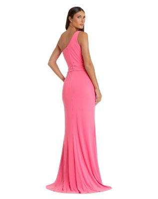 Women's Ieena Jersey One Shoulder Belted Trumpet Gown