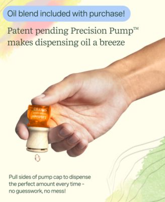 "Waves" Ultrasonic Diffuser (300 Milliliter) - Cascading Mist and Light plus Essential Oil Blend