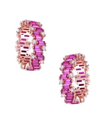 Sterling Silver 18KRose Plated Cubic Zirconia Ring