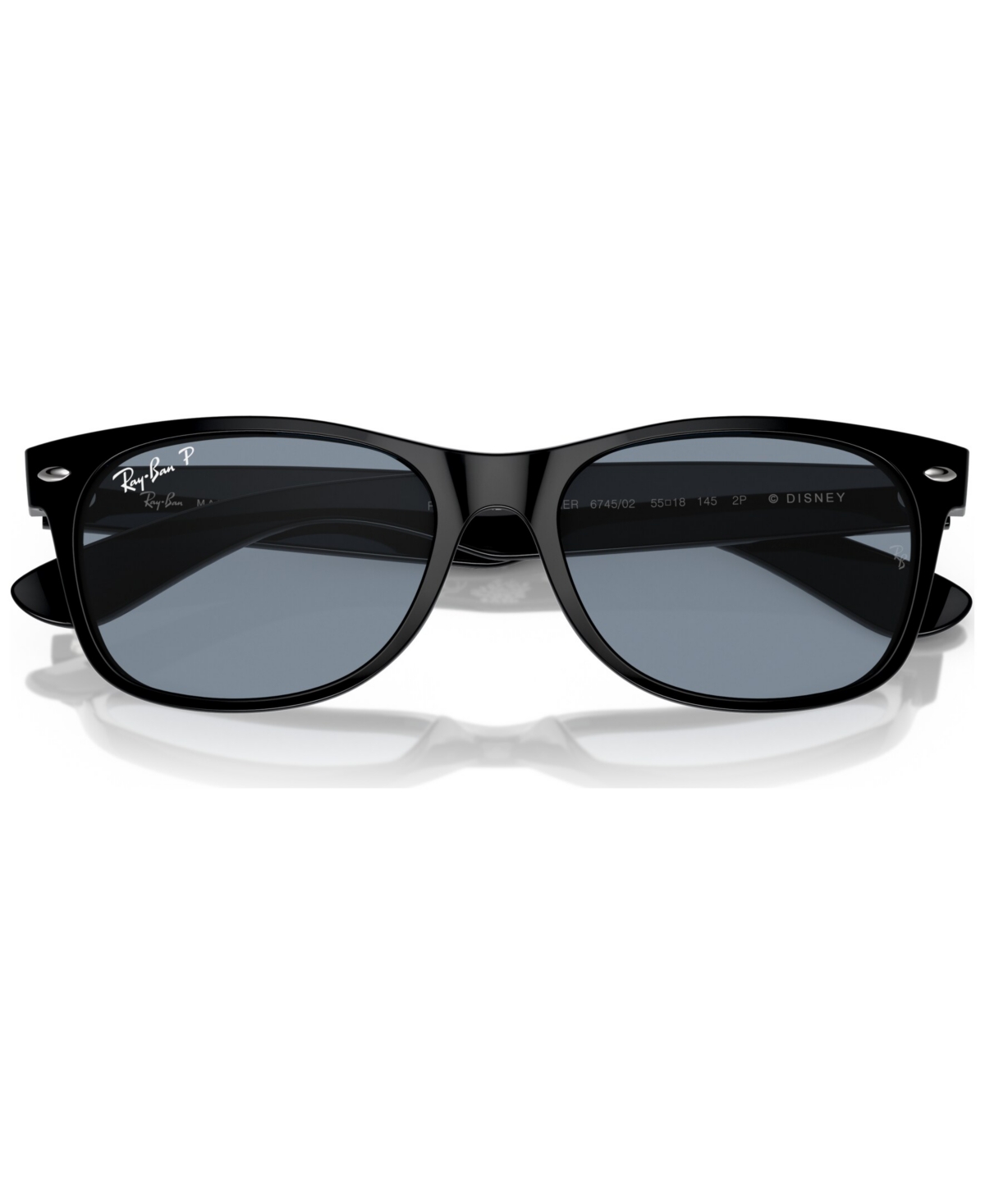 Ray Ban Unisex Polarized Disney Sunglasses, New Wayfarer The Little Mermaid Rb2132 In Black
