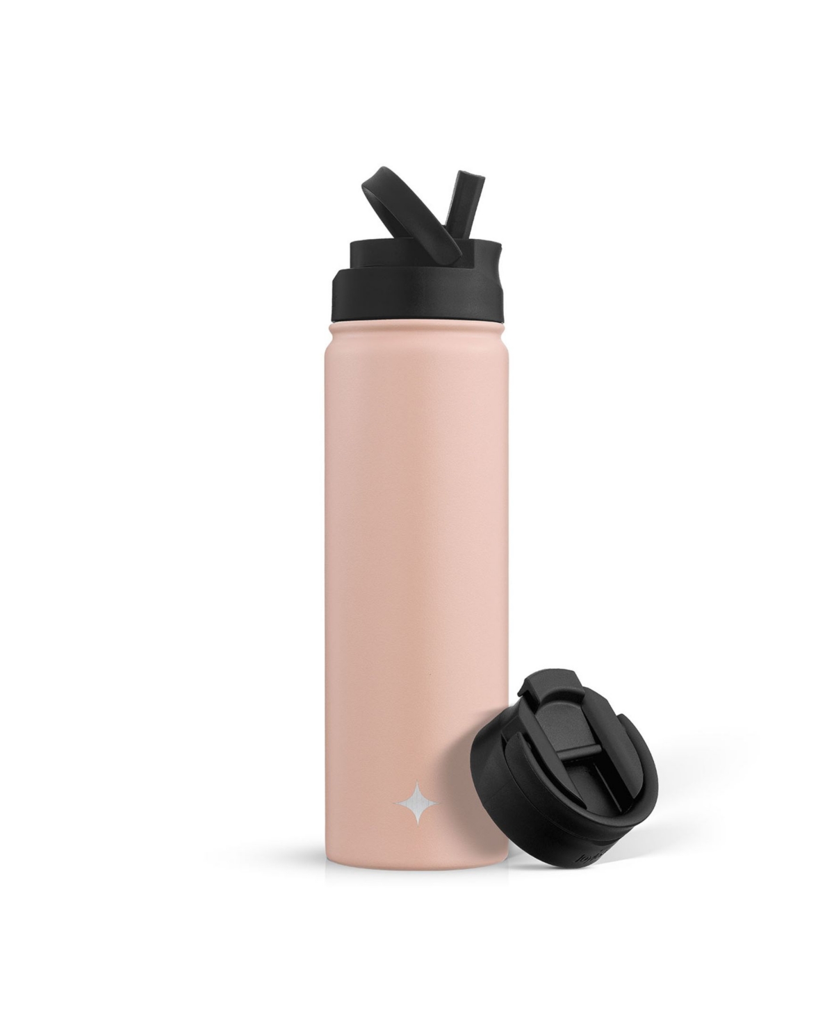Joyjolt Water Bottle With Flip Lid, Sport Straw Lid, 22 oz In Pink