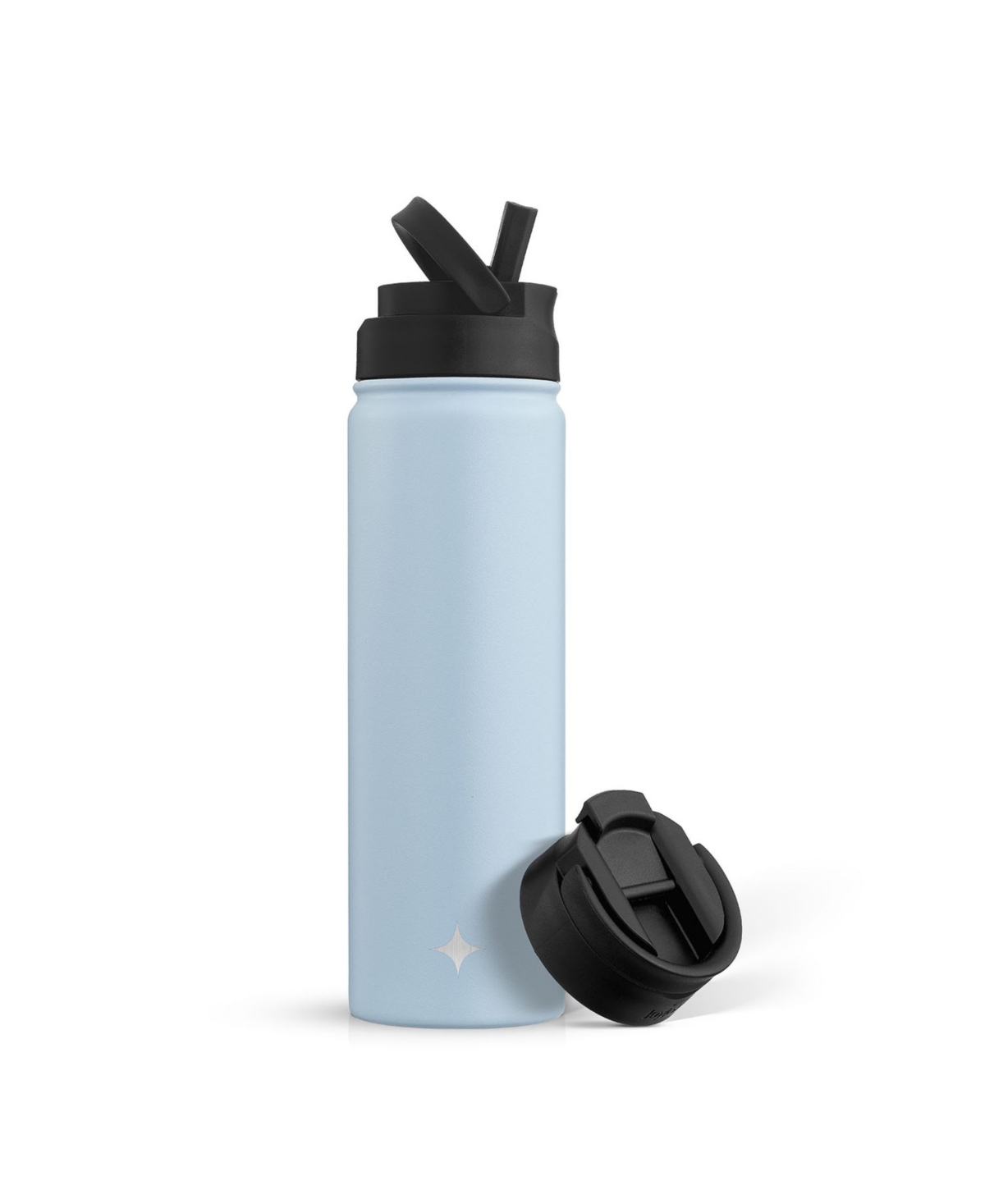 Joyjolt Water Bottle With Flip Lid, Sport Straw Lid, 22 oz In Blue