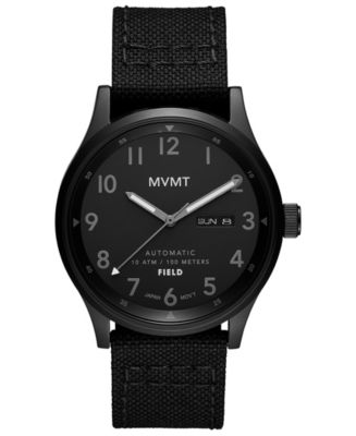 Mvmt Men s Field Automatic Black Nylon Strap Watch Black