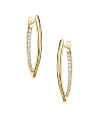 Sterling Silver Cubic Zirconia Hoop Earrings