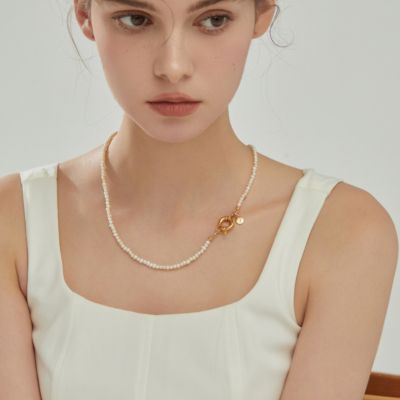 18K Gold Plated Freshwater Pearls  - Carrie Necklace