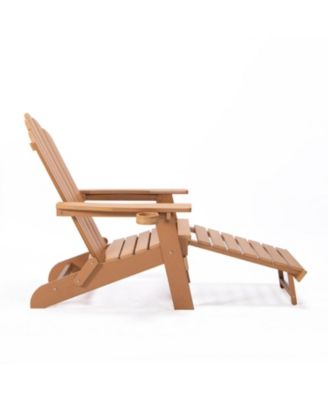 Streamdale Folding Adirondack Chair with Ottoman and Cupholder