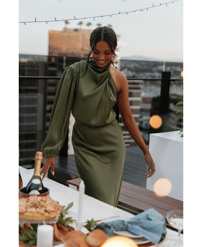 Petal and Pup Womens Amelie One Shoulder Maxi Dress Macy's