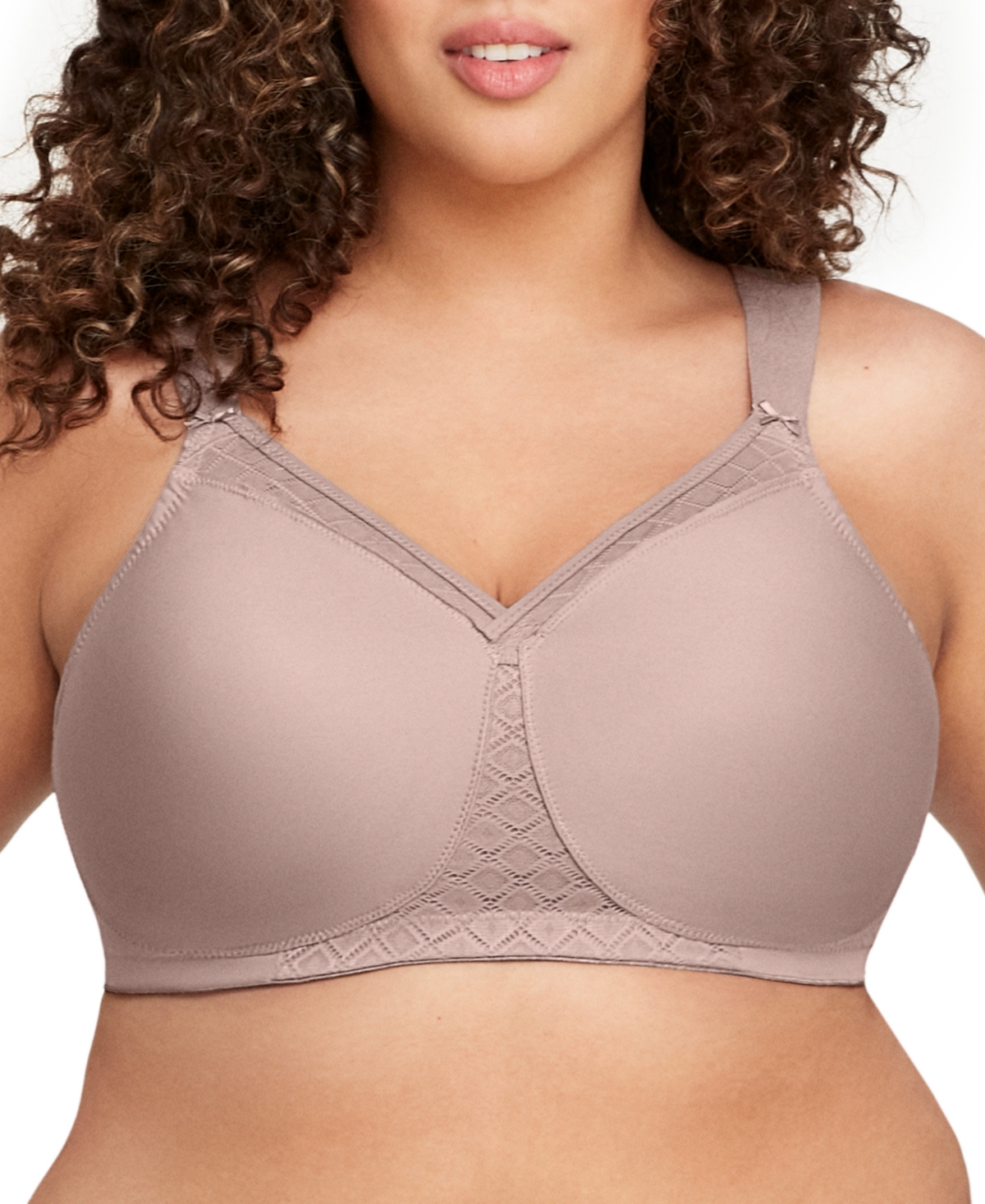 Full Figure Plus Size MagicLift Wirefree T-Shirt Bra - Cafe